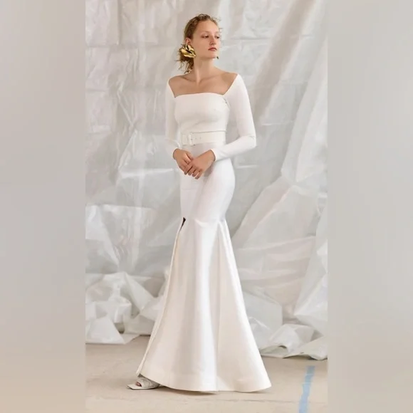 Solace London Mabel Belted Wedding Dress US 6 NWT - Picture 1 of 16